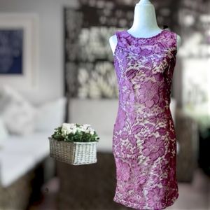 NWOT Modcloth Rose Pink Sleeveless lace bodycon dress Size Small